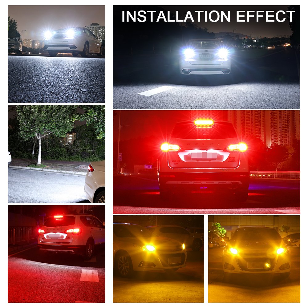 Car Led Tail Light Brake Light 46smd 1157 7443 3157 Bau15s Ba15s 7440 Red Led Tail Light